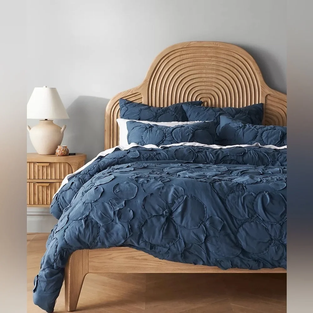 Anthropologie Alyssa Jersey Quilt Navy Size Twin NWT